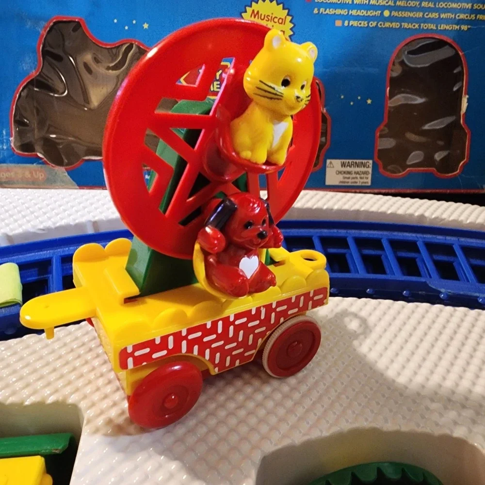 Vintage Peek-A-Babe Battery Operated Musical Circus Train READ DESCRIPTION‎